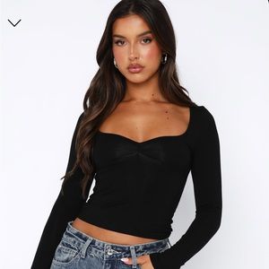 White fox bring it down long sleeve top